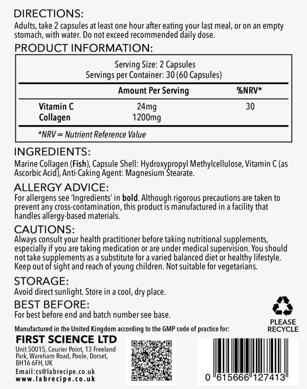 Collagen + Vitamin C 1200mg 60 Capsules